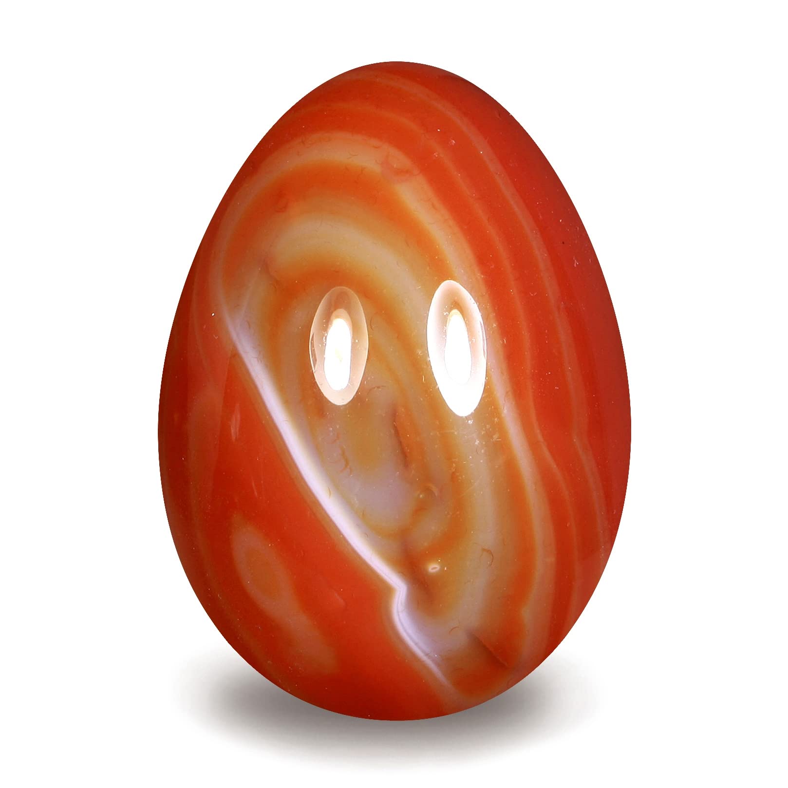 【カーネリアン】 エッグ ② CARNELIAN EGG Carnelian Agate Egg Shaped Stone Carving 2 inch Orange